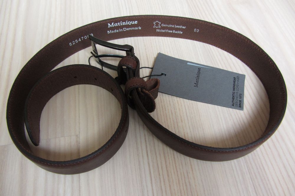 Премиальный кожаный ремень Matinique (Дания) на талию 82-92см.