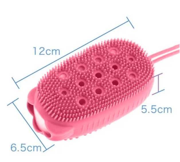 Двухсторонняя силиконовая мочалка массажная для тела Bath Brush