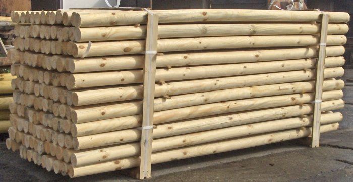 Wałki słupki okrąglaki palisada drewniana  sosnowa 8cm TRANSPORT