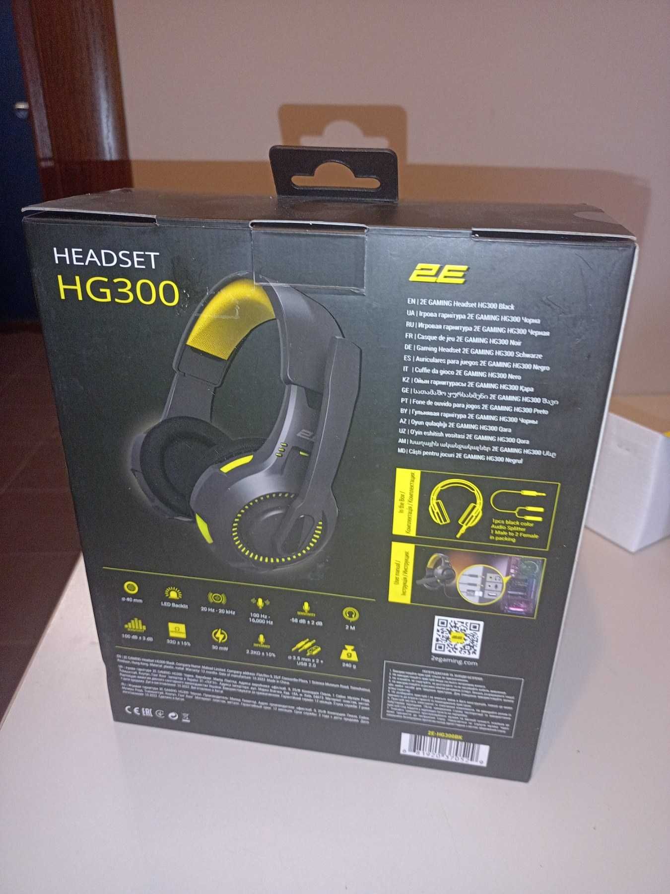 Навушнинки геймерські 2E Gaming HG300 LED 3.5mm