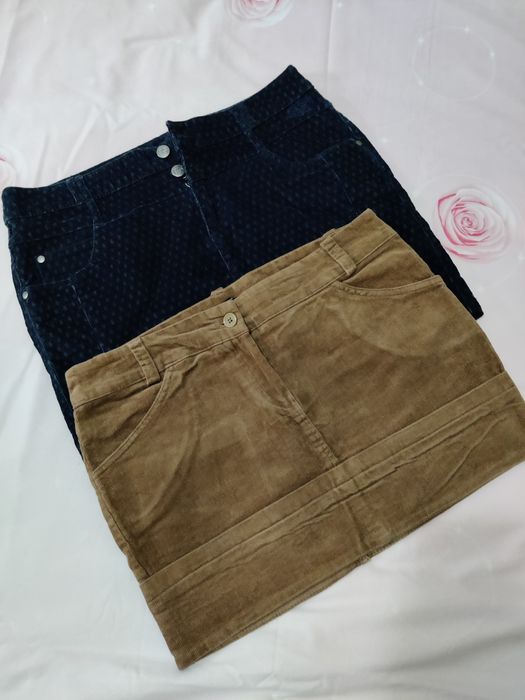 Модные брендовые вельветовые юбки с карманами б/у