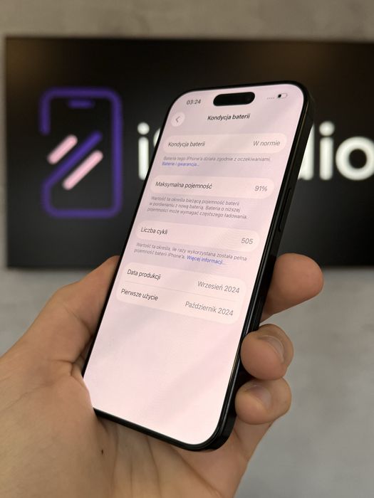 RATY 0% iPhone 16 Pro 128GB BATERIA 91% GWARANCJA 12 miesiecy!!!