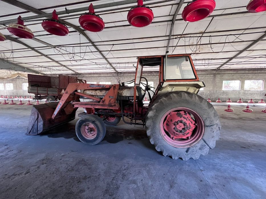 Trator David Brown com freze aterlado abre regos e pá