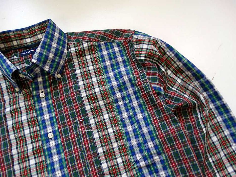 Koszula Tommy Hilfiger M Kratka Patchwork Nowa z Metkami