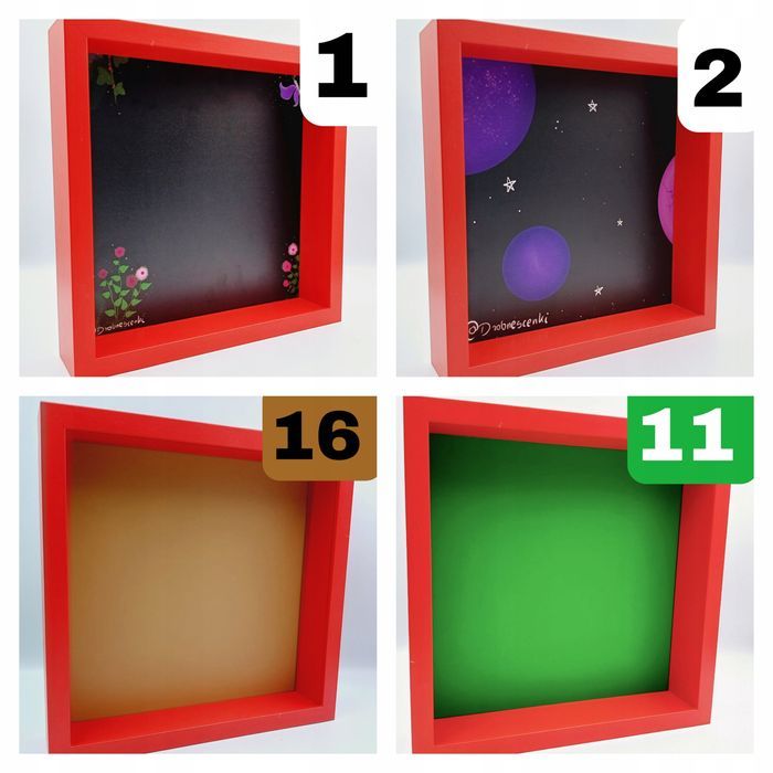 Red - Ramka Ekspozycyjna Dla Kolekcji Magnesów, Figurek Lego, Cobi