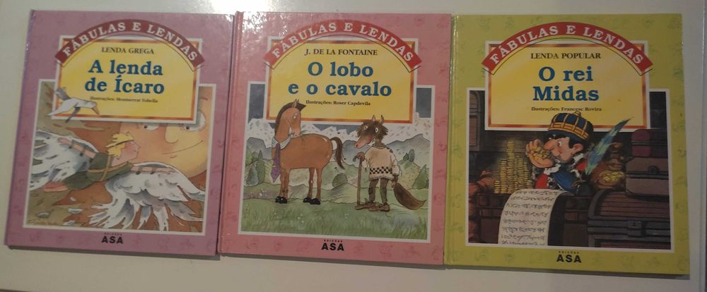 Conjunto de 3 livros da coleção Fábulas e lendas