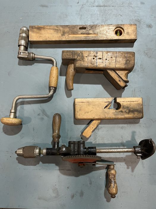 Narzedzia stolarskie hebel wiertarka poziomica