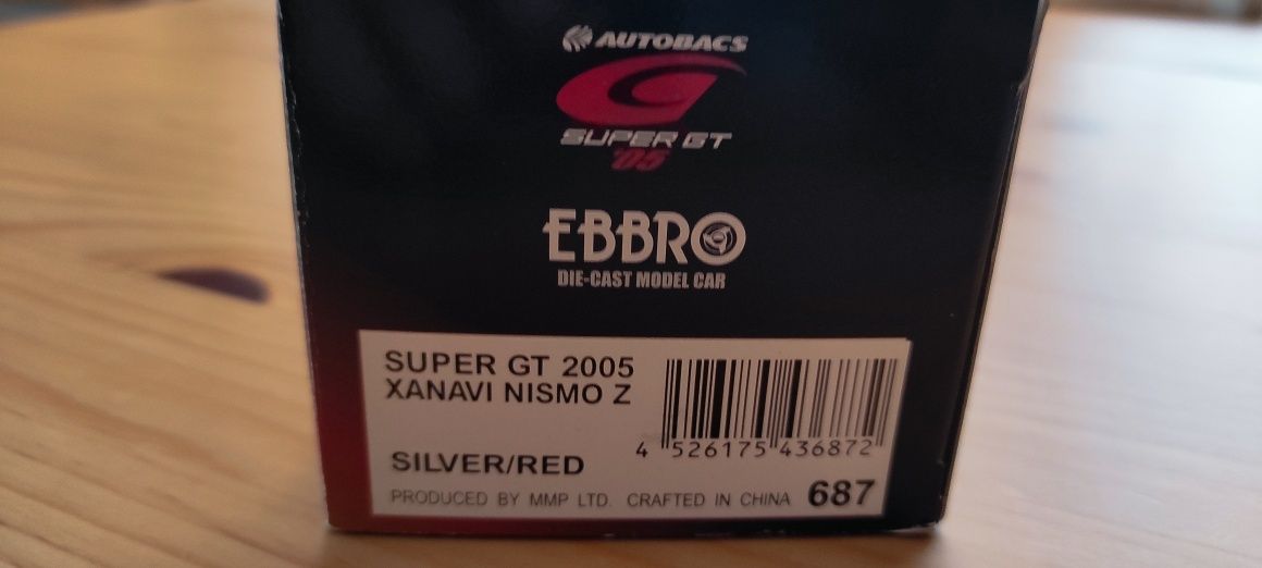 Model Ebbro Nissan Nismo Z Xanavi Super GT 500 '05 skala 1:43