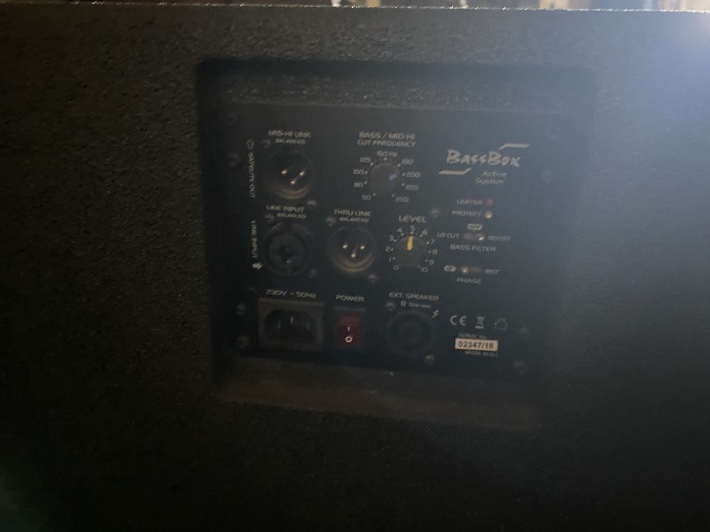 Kolumny, bas, powermixer, zestaw nagłośnieniowy LDM, moc 2400W RMS
