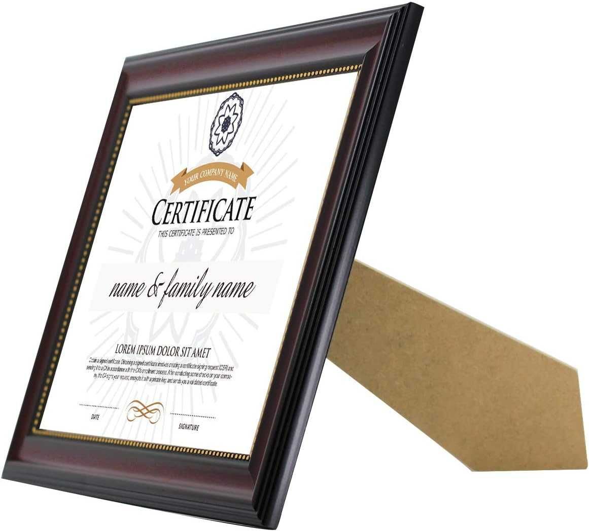 Certyfikat Ramka A4 Na Jedno Zdjęcie Dokument Dyplom