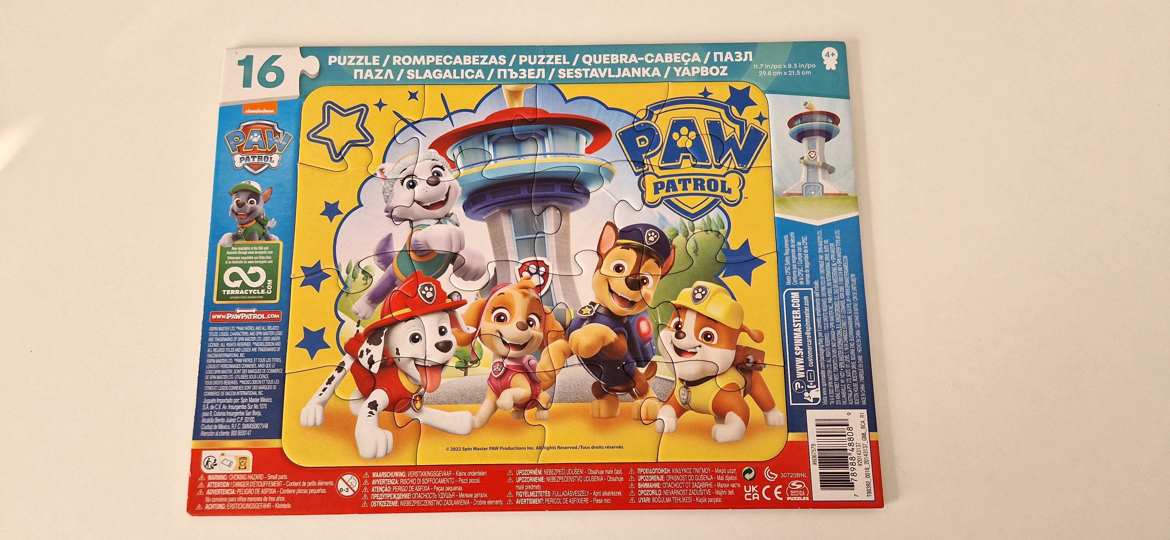 pierwsze puzzle PSI PATROL dla Malucha układane na obrazku