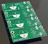 Płytka PCB zasilacz 4 torowy audio LM317