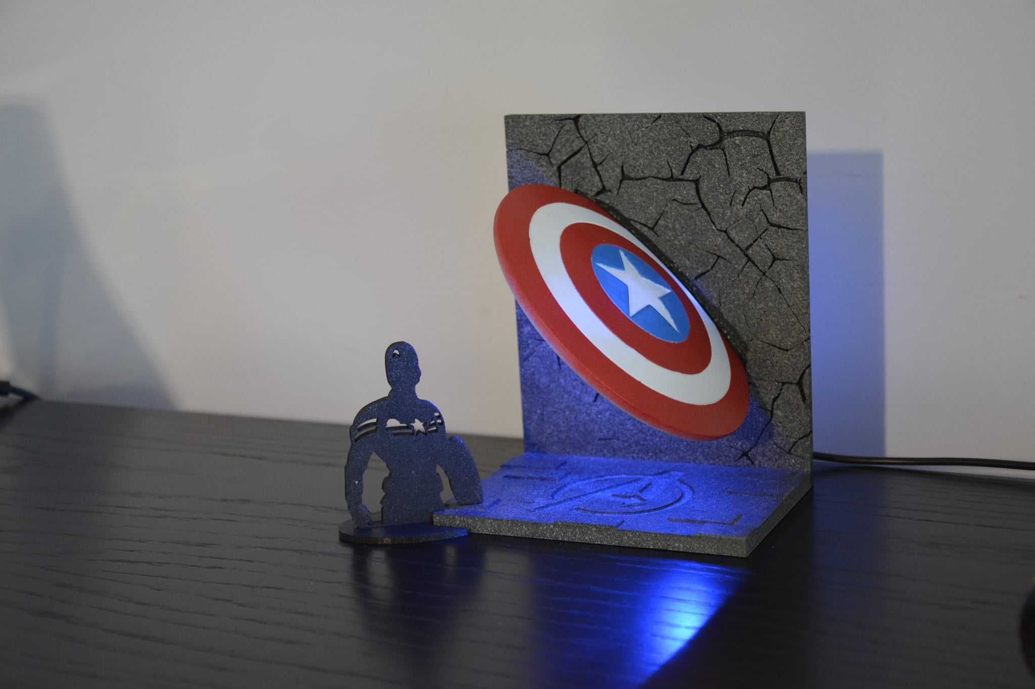 Captain America, Marvel The Avengers  Mural luz decorativa Man Cave