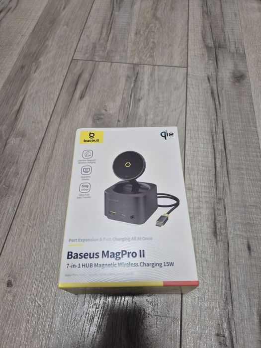 Baseus MagPro II 7-в-1 HUB з магнітною бездротовою зарядкою 15W