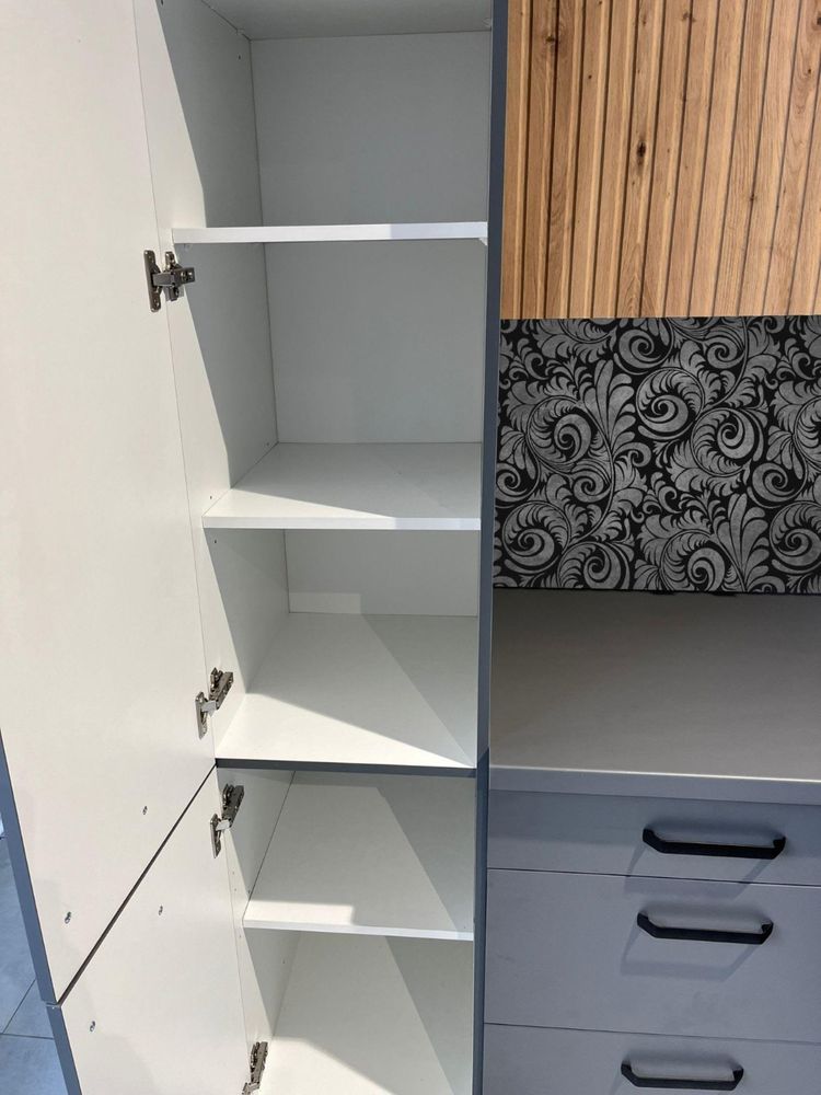 NOWA kuchnia antracyt lamele mdf różne konfiguracje meble kuchenne