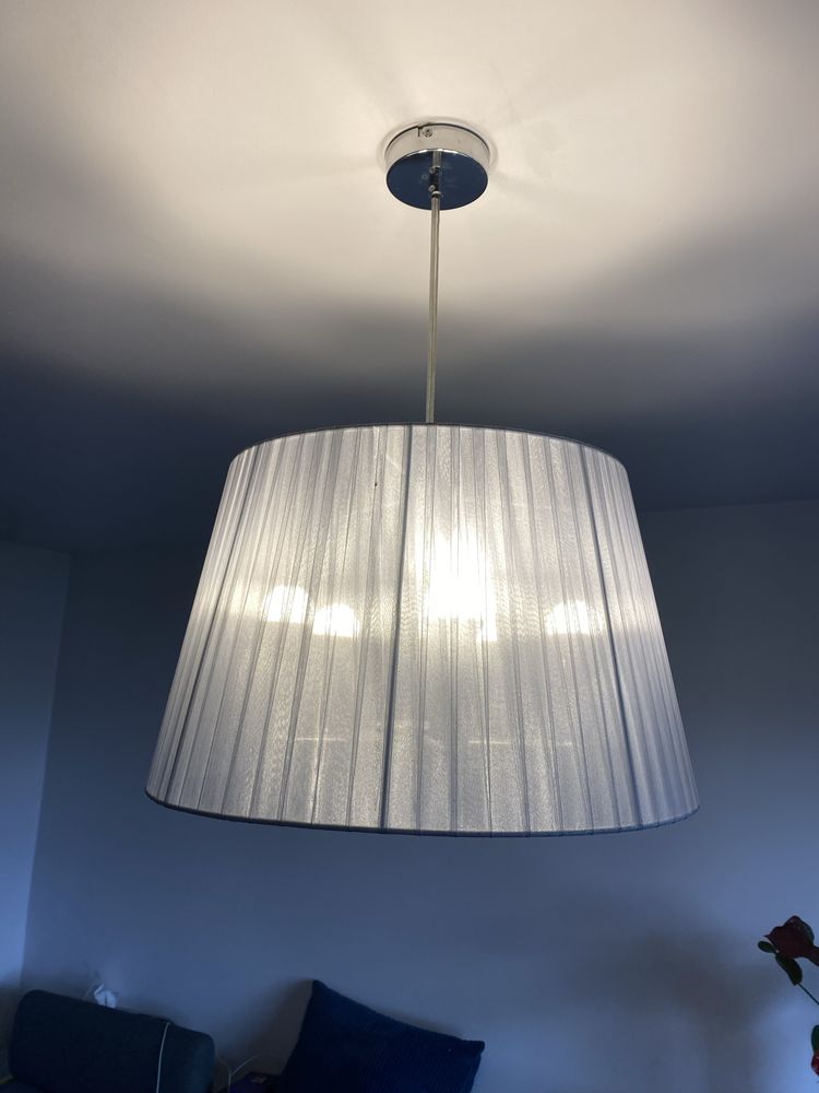 Lampa sufitowa srebrna
