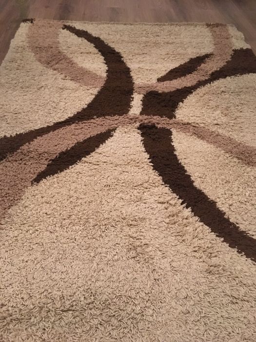 Dywan shaggy beż brąz nowoczesny Komfort 160x210 prosto z pralni