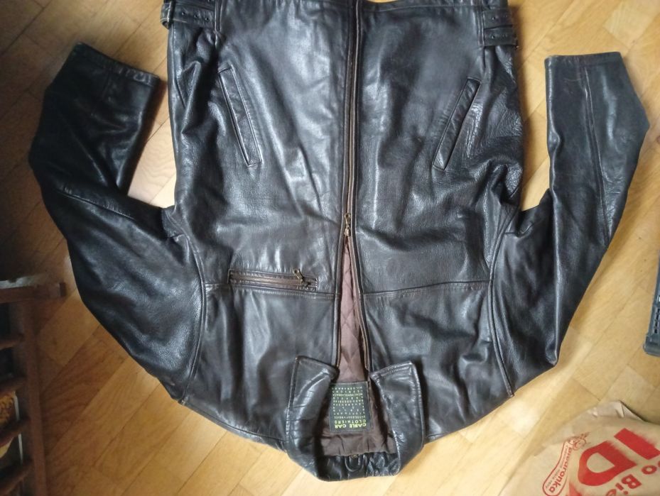 Kurtka skórzana vintage XL/XXL skóra j. ochnik pilotka bomberka
