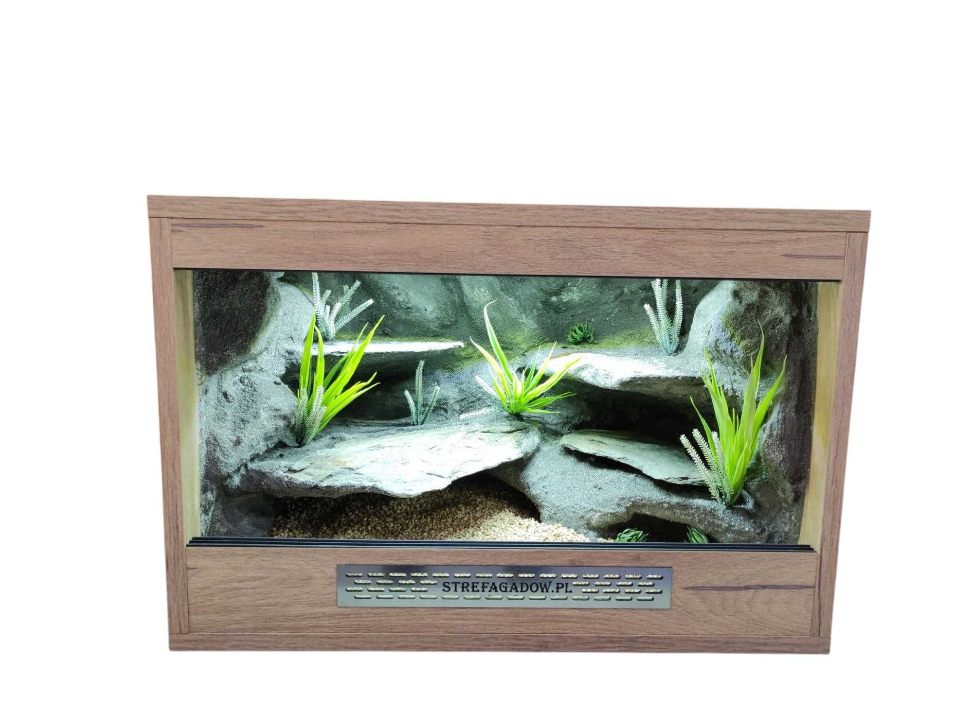 Terrarium pustynne nr717 60/40/40 dla gekona lamparciego DOSTĘPNE