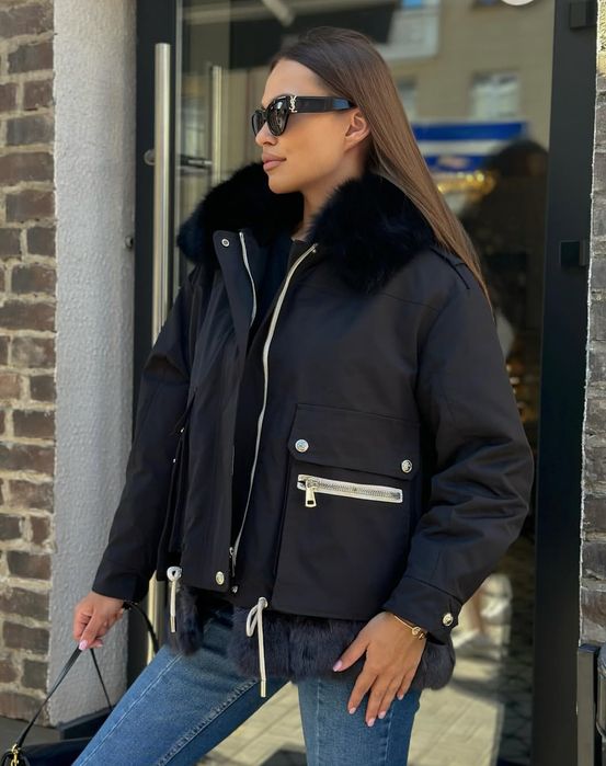 Парка євро зима, хутро песець  Хл