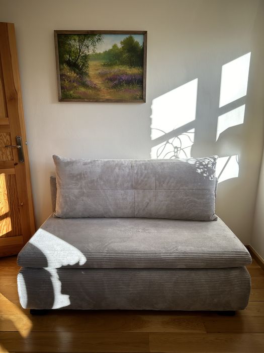 Sofa rozkładana 2-osobowa szara Agata Meble