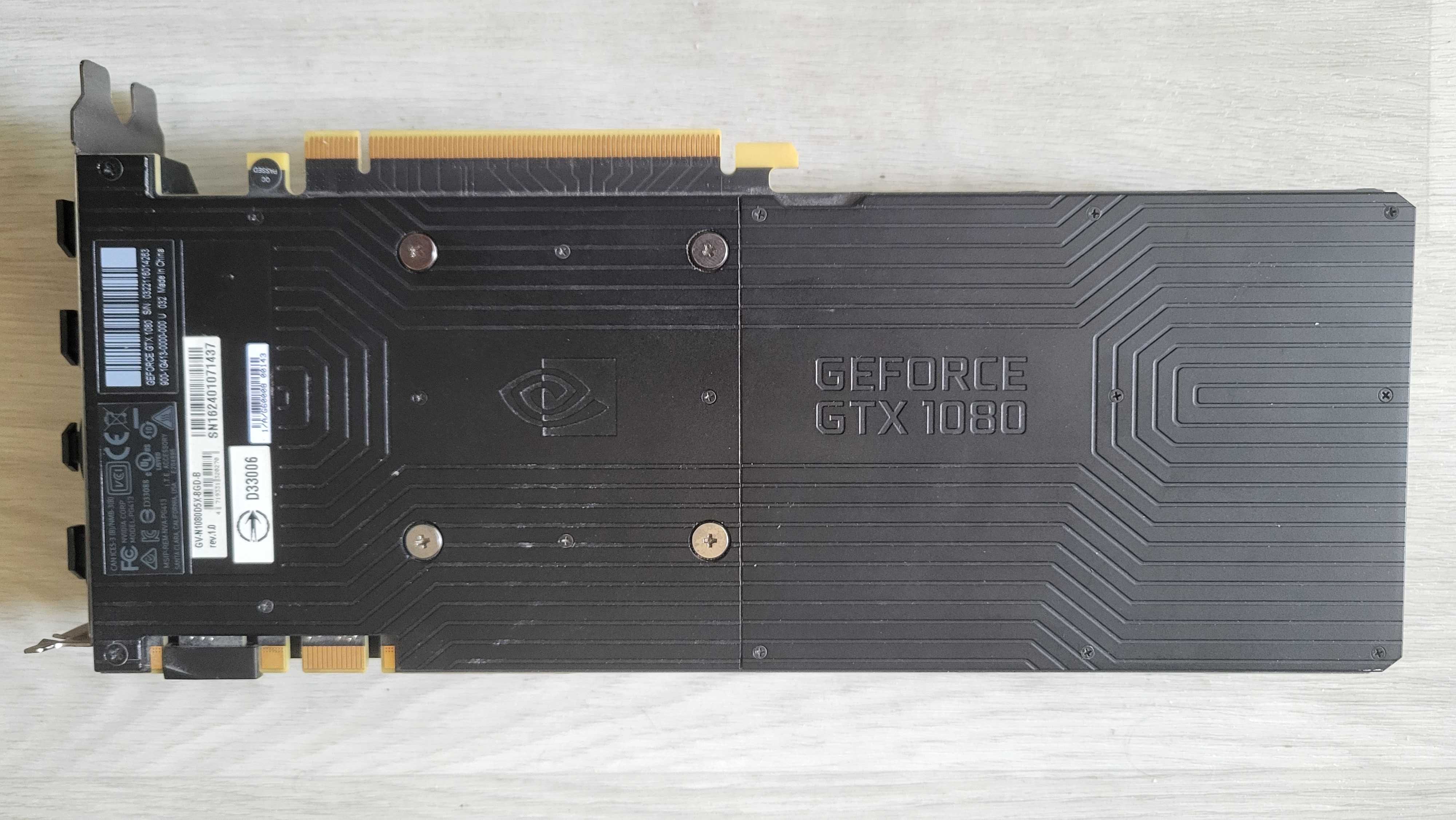 Відеокарта Gigabyte GeForce GTX 1080 Founders Edition
