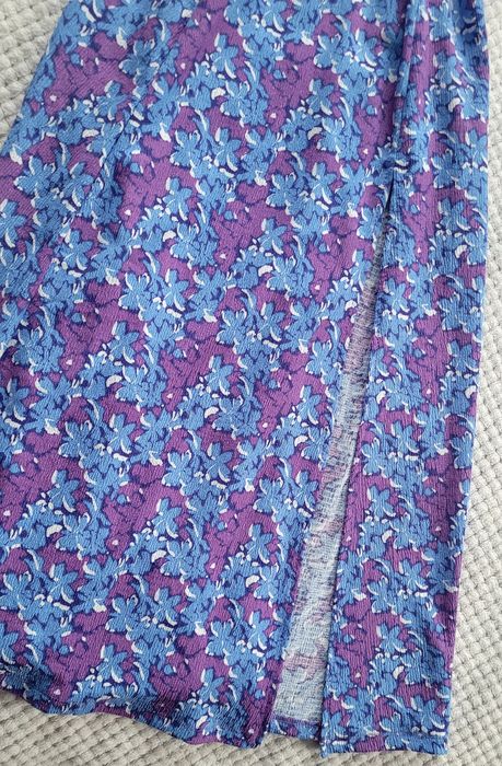 Hit Nowa prześliczna sukienka midi z długimi rękawami kwiatowy print S