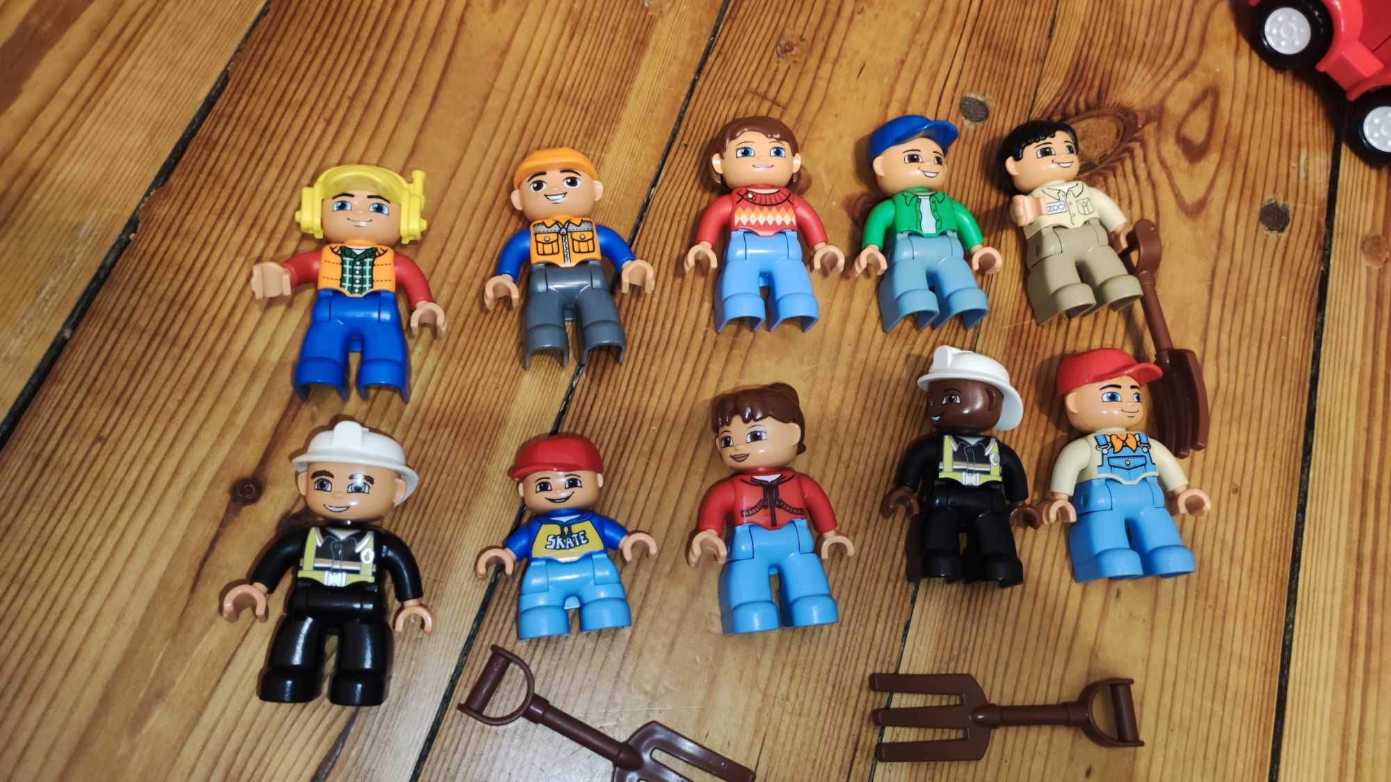 LEGO Duplo pociąg straż zoo zwierzęta,