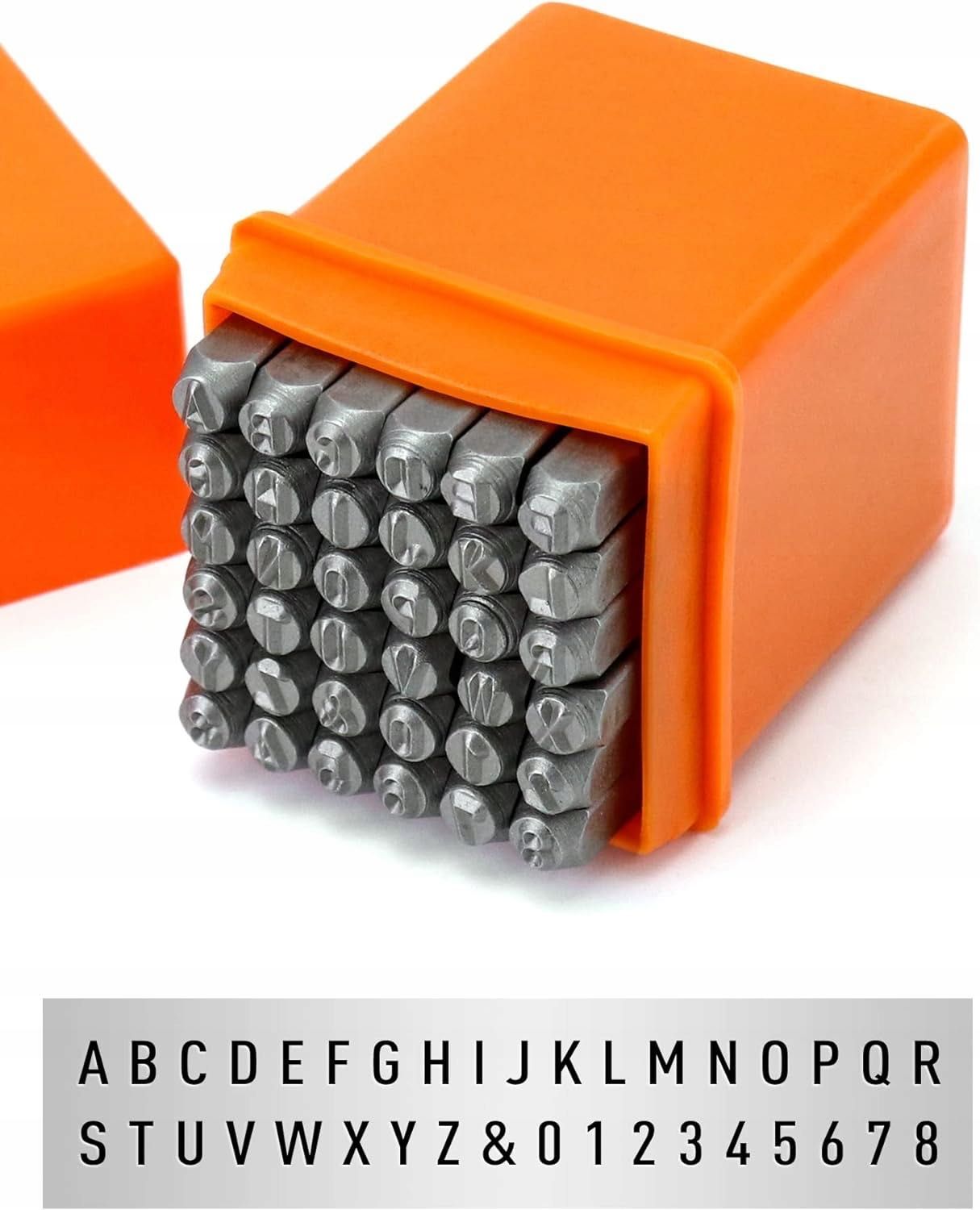 36-częściowy dziurkacz do cyfr i liter 4 mm cyfry 0-9, alfabet A-Z
