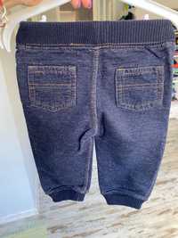 Carters spodnie dresowe jeansy jak jeans dres ściągacze na gumie 74