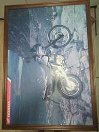 Quadro de Stand Honda com moldura. Original Vintage.