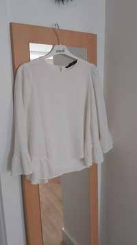 Biała, kremowa bluzka, Zara, r. XS/S