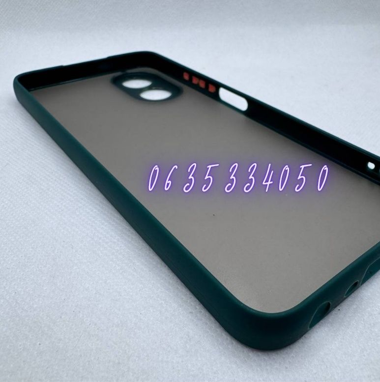 Чехол бампер для Oppo A18 A38 A98 матовый защита камеры противоударный