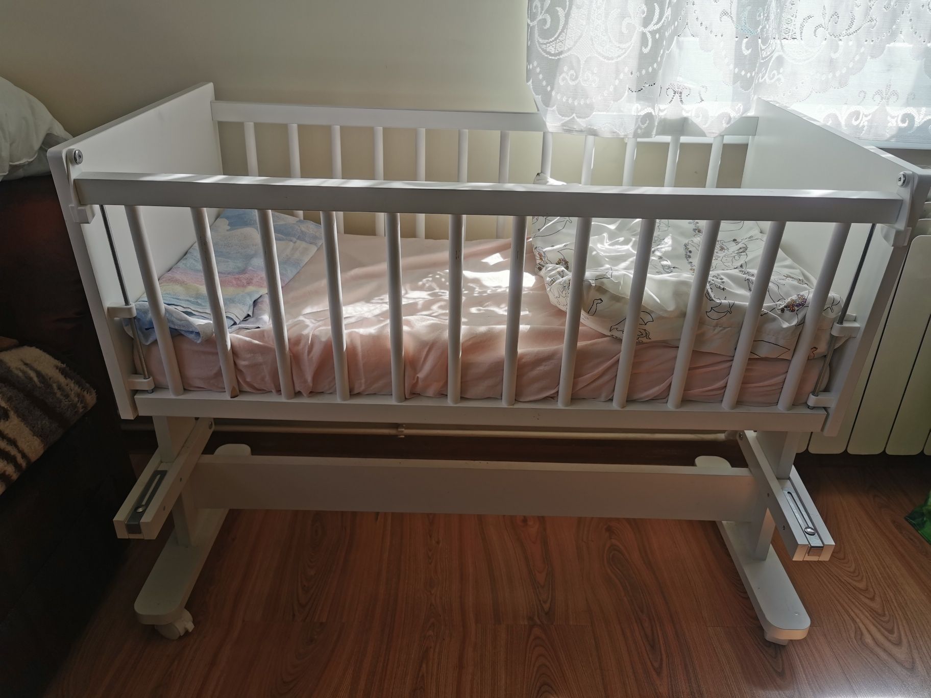 Łóżeczko niemowlęce dziecięce kołyska plus materac 90x40 do odbioru