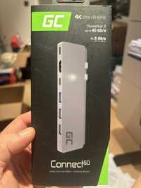 USB-C HUB stacja dokująca Connect 60 GC green cell 4K 60Hz thunderbolt