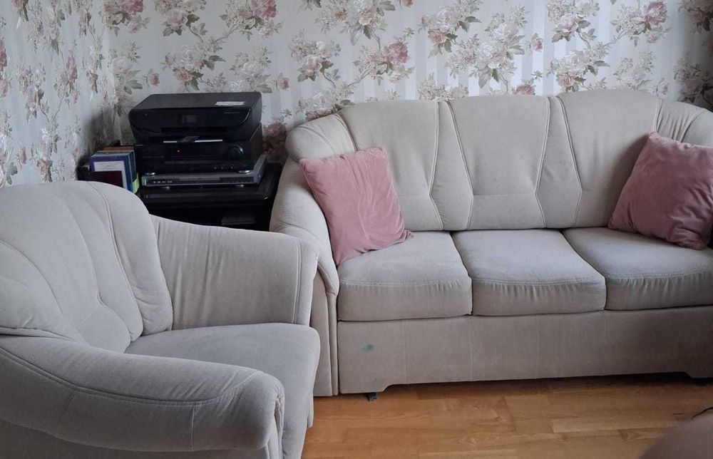 Kanapa z funkcją spania + Fotel