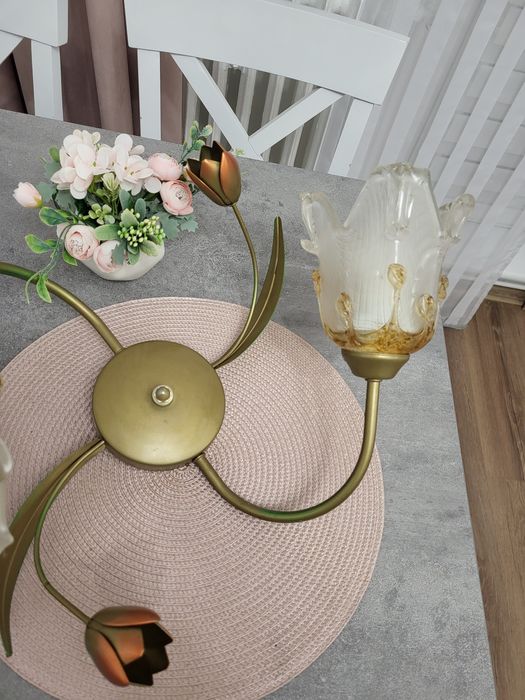 Lampa sufitowa podwójna żyrandol Artino kwiaty