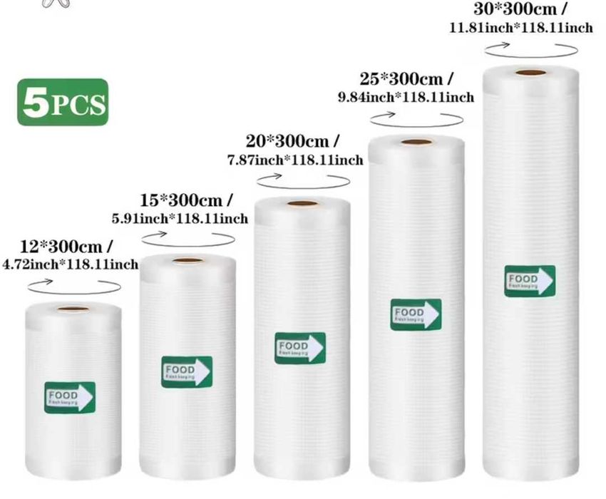 Набір із 5 рулонів вакуумних пакетів
