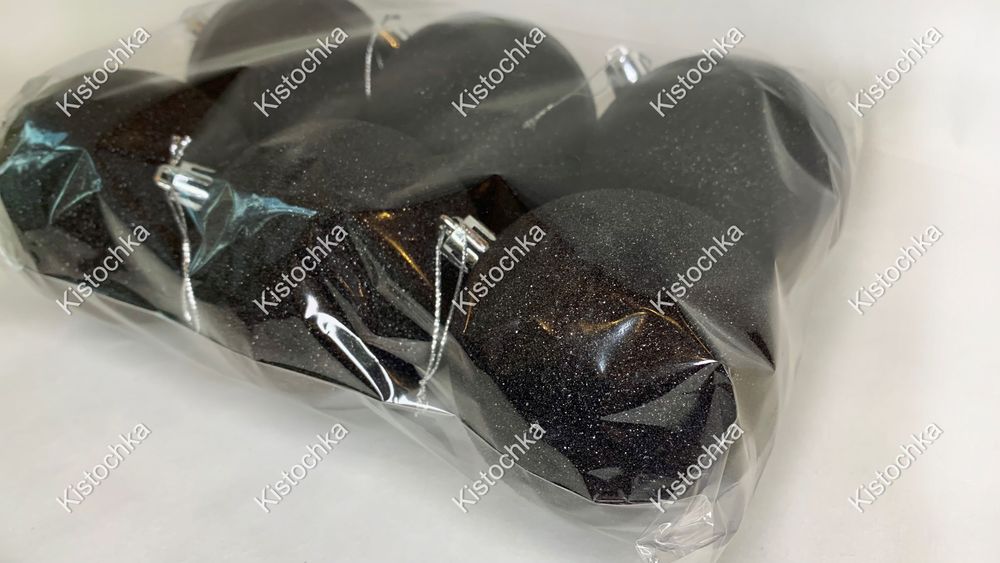 Новорічні Кулі різні кольори | Новогодние Шары разные цвета 60 мм 6 шт