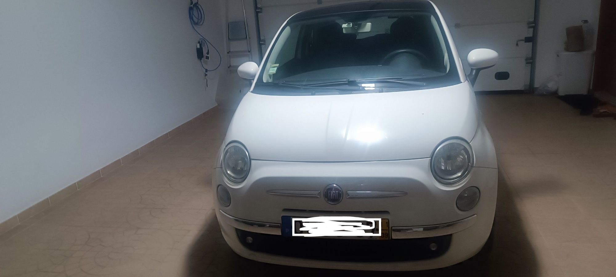 Fiat 500 interior cinza