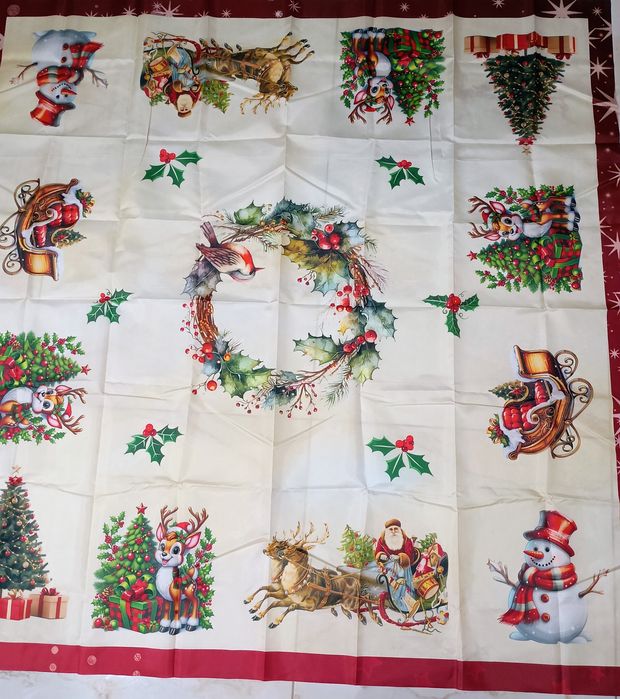 Obrus świąteczny kwadratowy 152x152cm