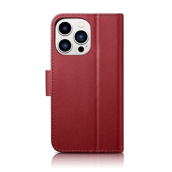 iCarer Wallet Case 2in1 etui iPhone 14 Pro skórzany pokrowiec z klapką