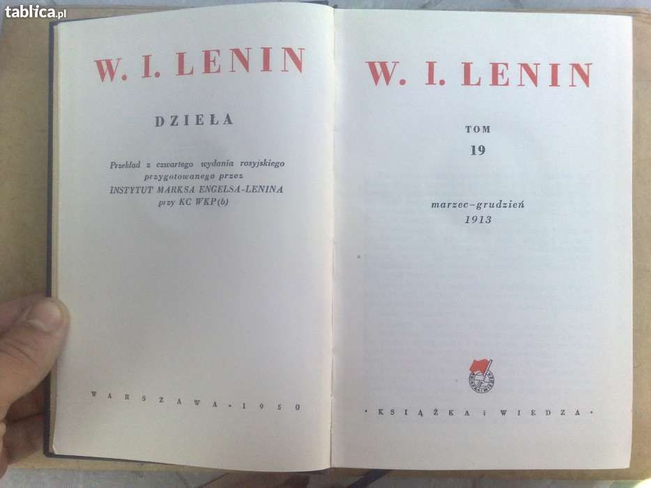 Dzieła Lenina tom 1, 5, 14, 19