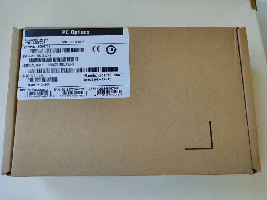 NOWY! Zasilacz ładowarka do laptopa IBM Lenovo 16V 4.5A - 72W 02K6701