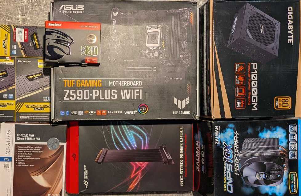 Продам ПК: i9 10900k + ASUS TUF Gaming Z590-Plus WiFi + 96 ГБ CORSAIR