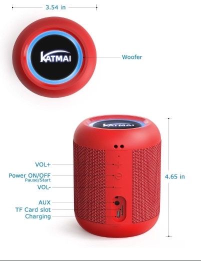 Портативна Bluetooth-колонка KATMAI E7-L Красная