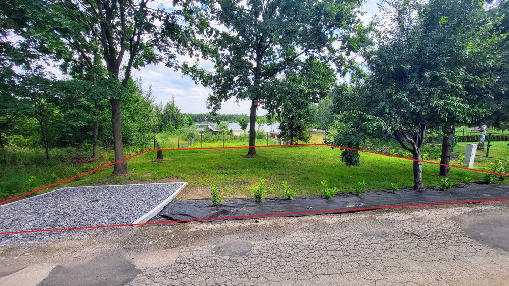 Działka 230m2, wynajem, postaw domek/przyczepę, relaks, jezioro.