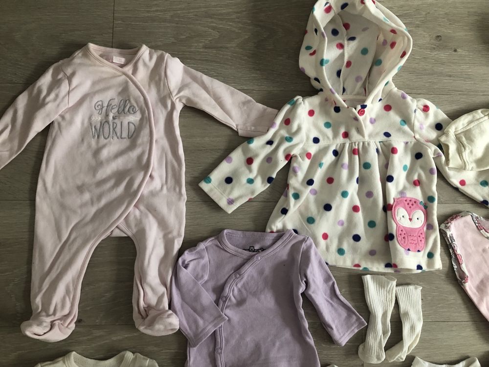 Paka ubranka dziewczęce 56 cm zara body pajac bluza sukienka