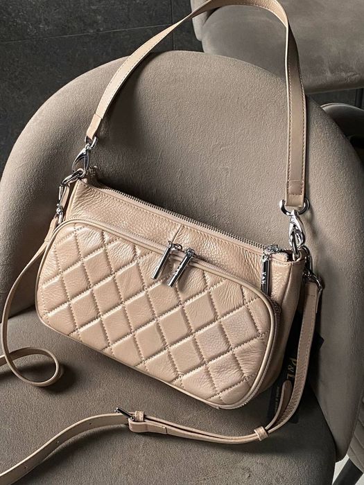 Бежева Сумка Polina&Eiterou шкіра натуральна
Polina&Eiterou