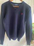 Sweter wełniany Ralph Lauren damski męski unisex granatowy